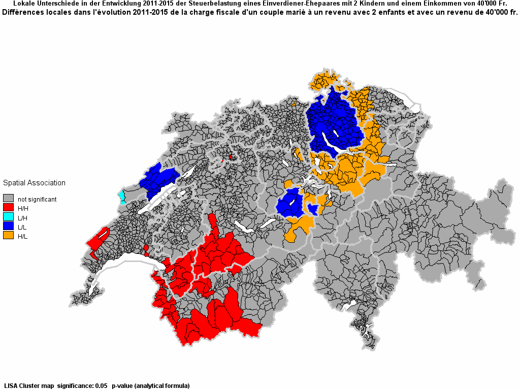 Choropleth map of clus