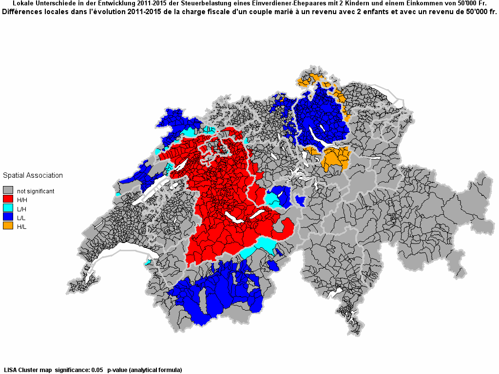 Choropleth map of clus