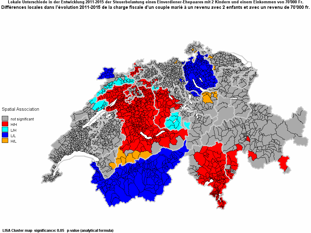 Choropleth map of clus