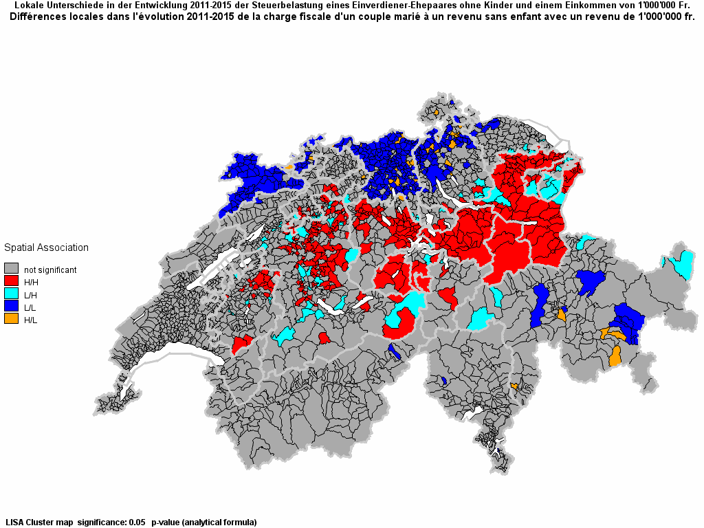 Choropleth map of clus