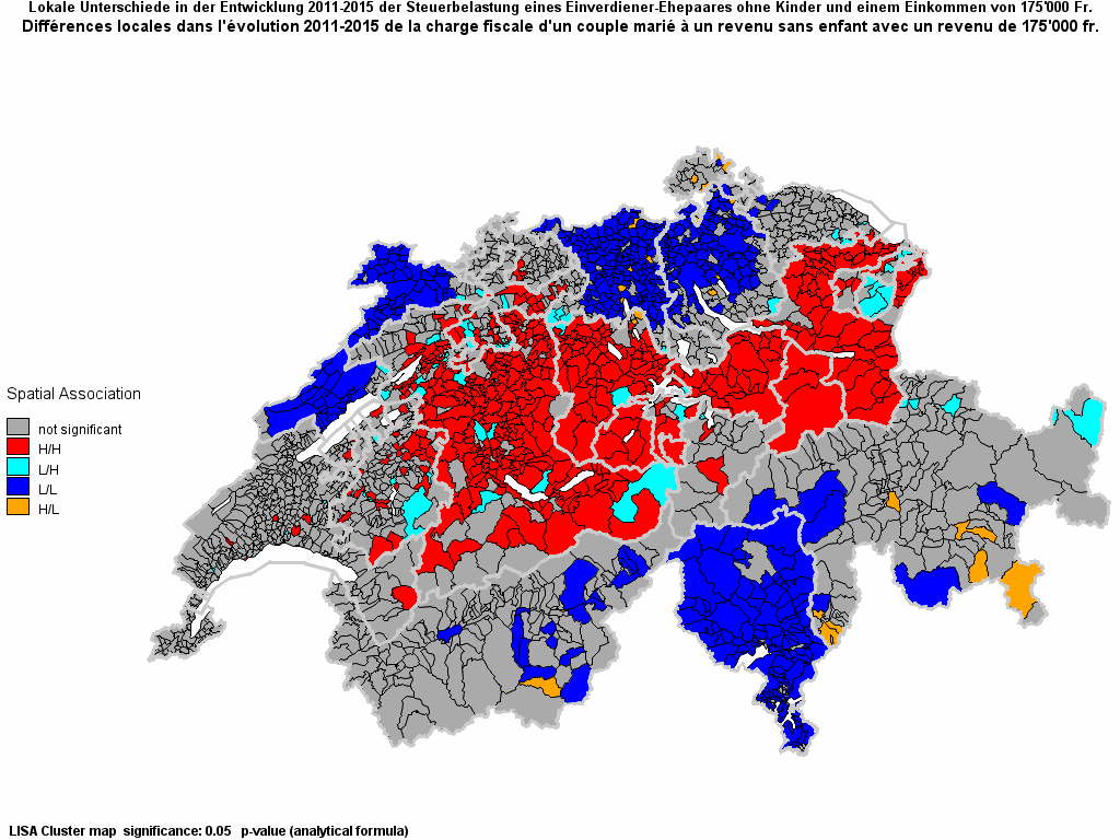 Choropleth map of clus