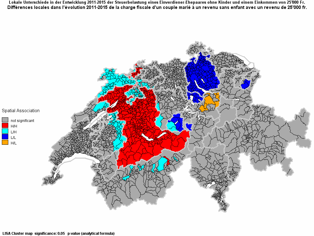 Choropleth map of clus