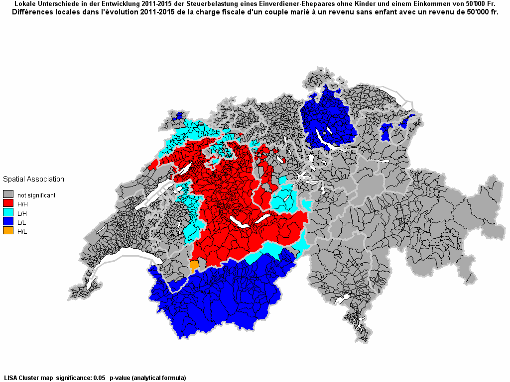 Choropleth map of clus