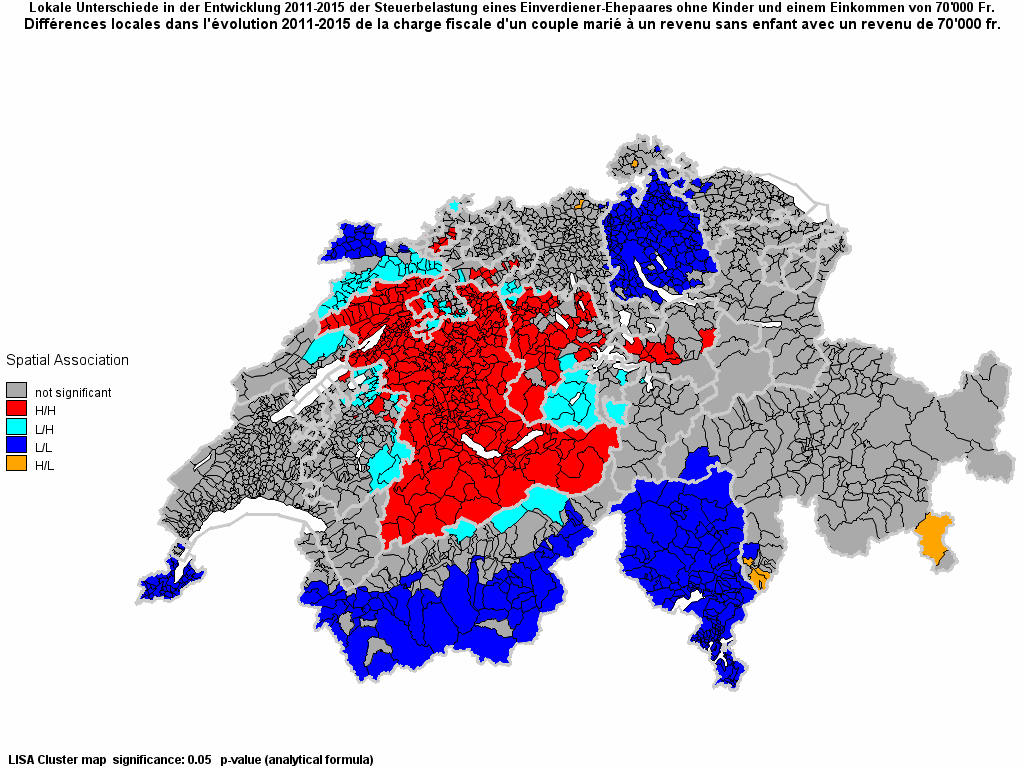 Choropleth map of clus