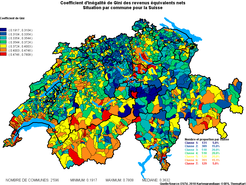 Choropleth map of rvariable