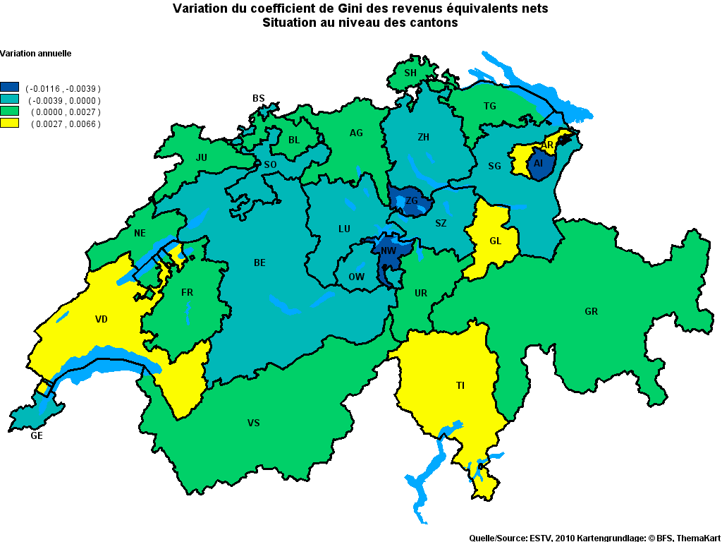Choropleth map of rvariable