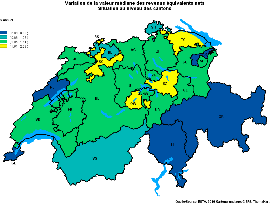 Choropleth map of rvariable