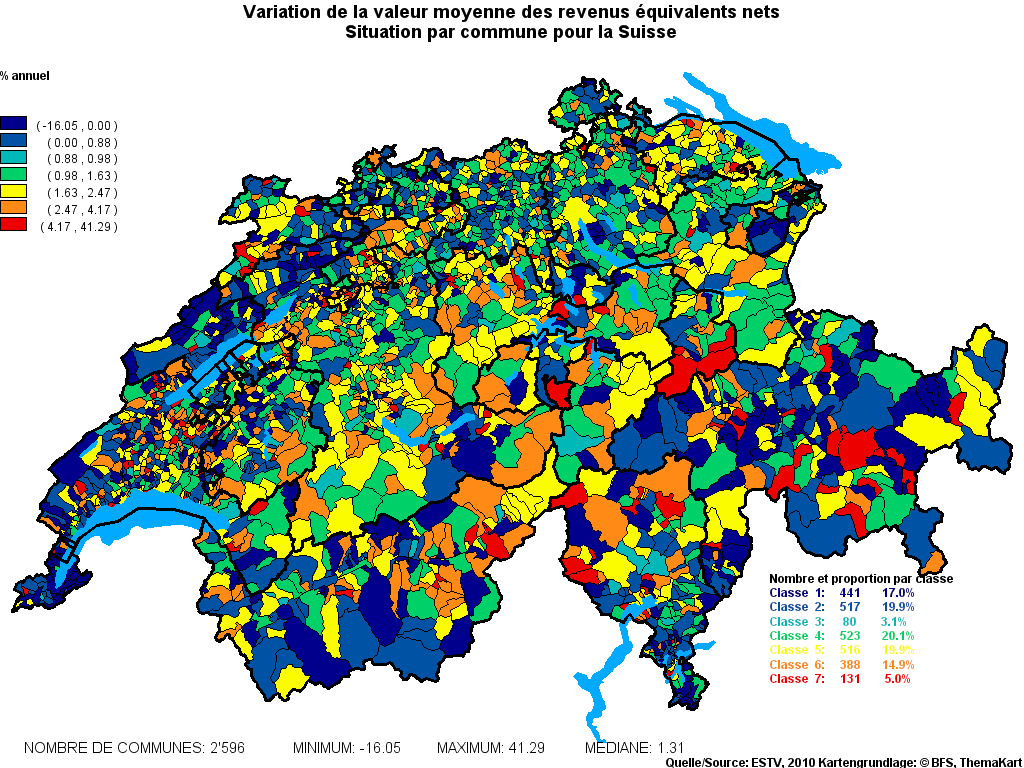 Choropleth map of rvariable