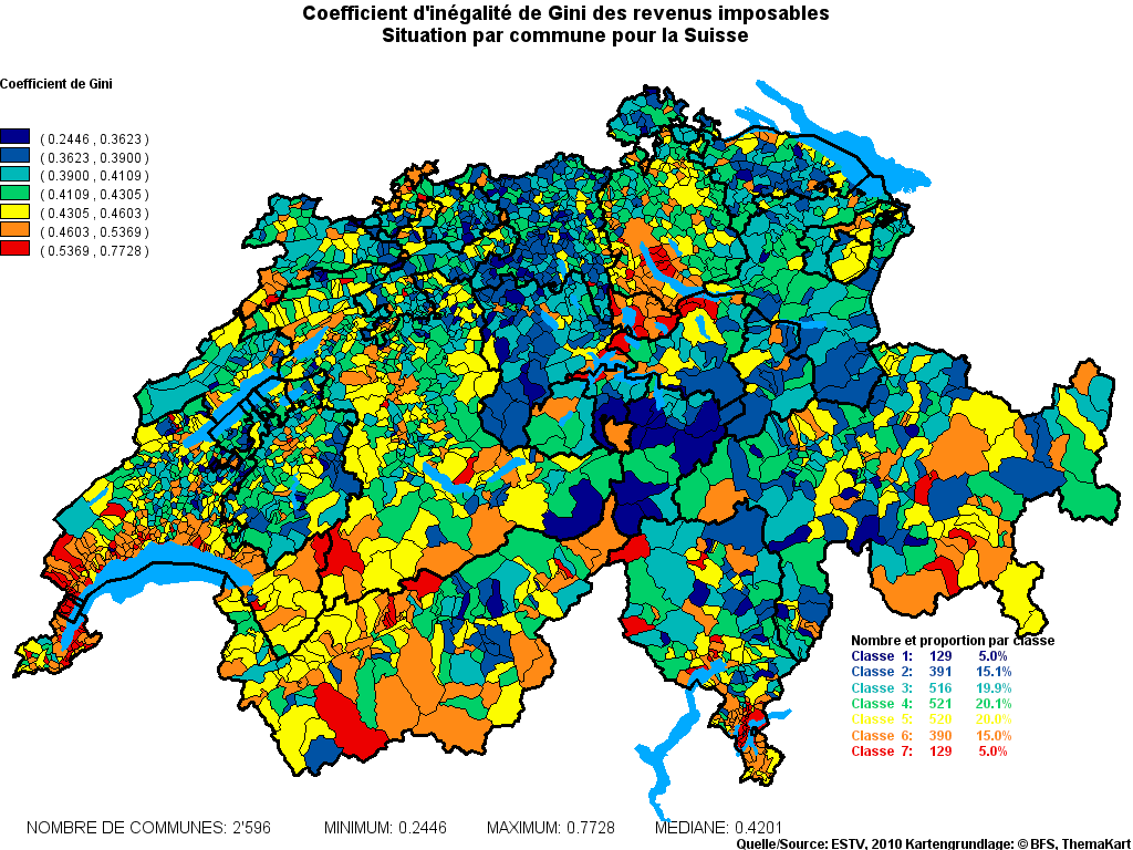 Choropleth map of rvariable