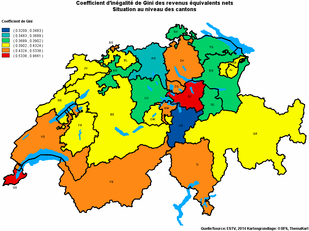 Choropleth map of rvariable