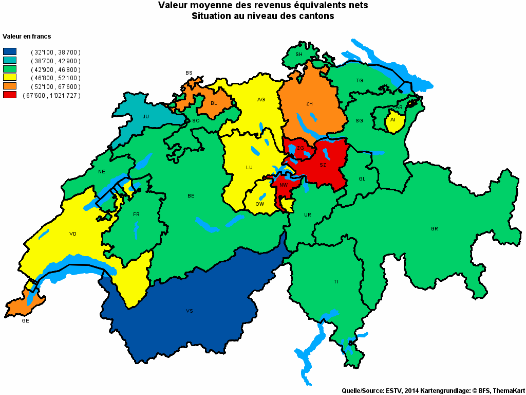 Choropleth map of rvariable