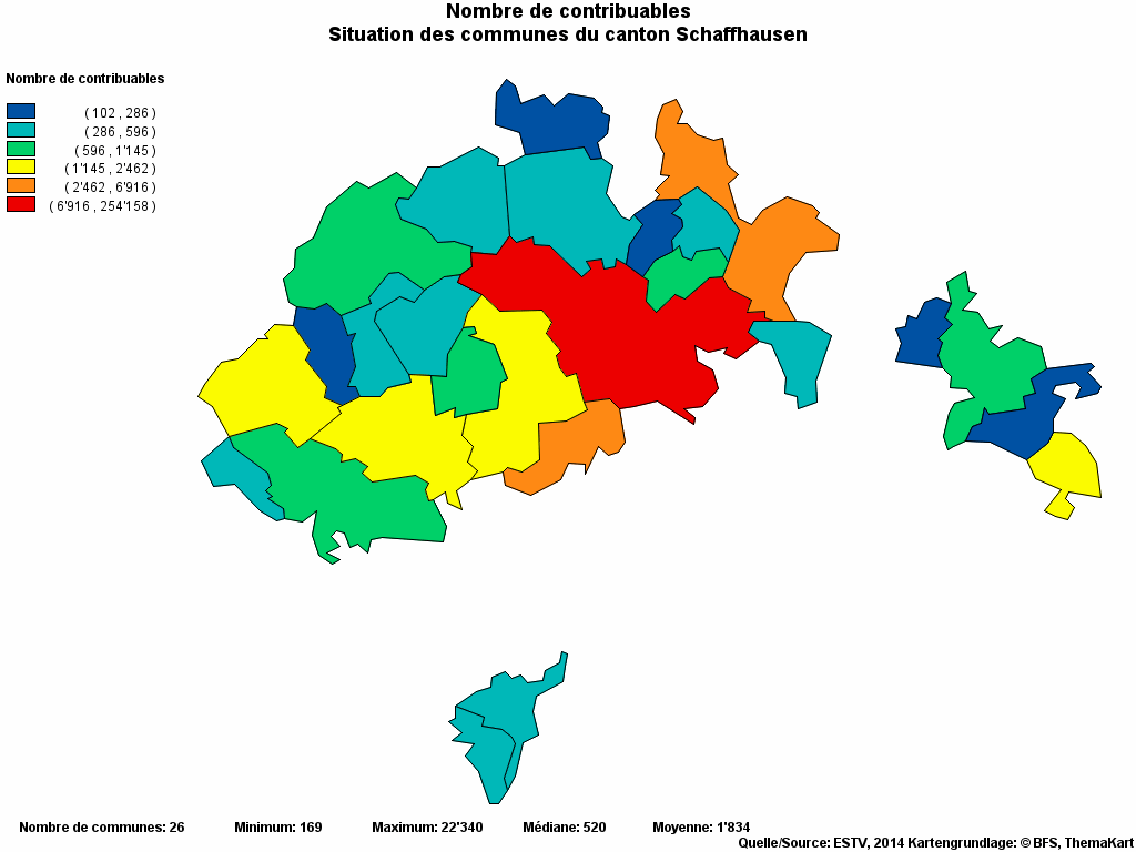 Choropleth map of rvariable