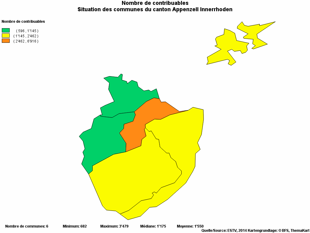Choropleth map of rvariable