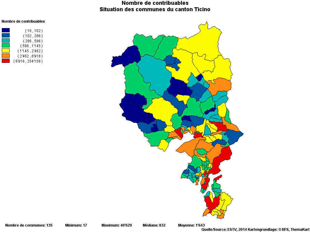Choropleth map of rvariable