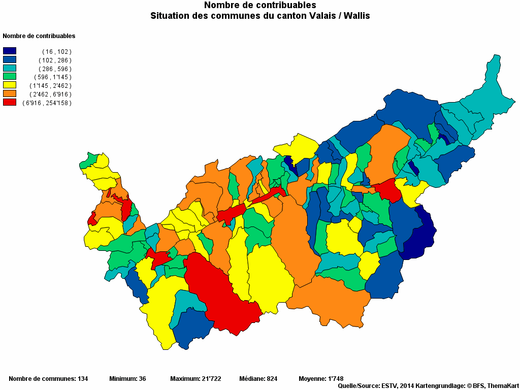 Choropleth map of rvariable
