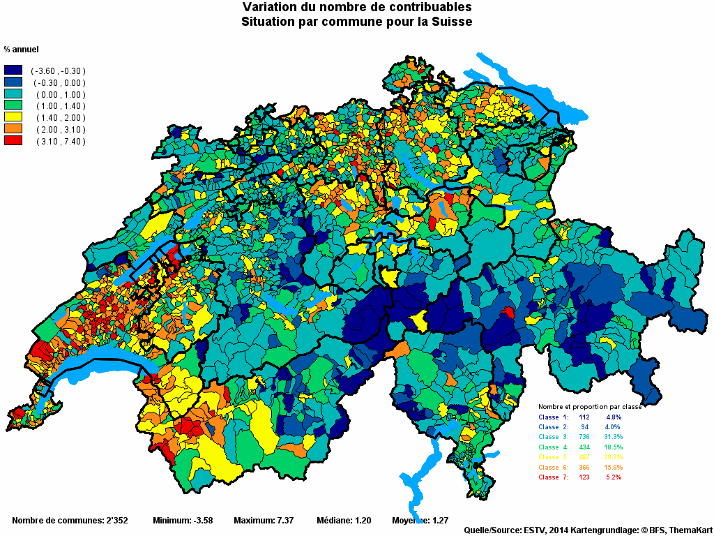 Choropleth map of rvariable