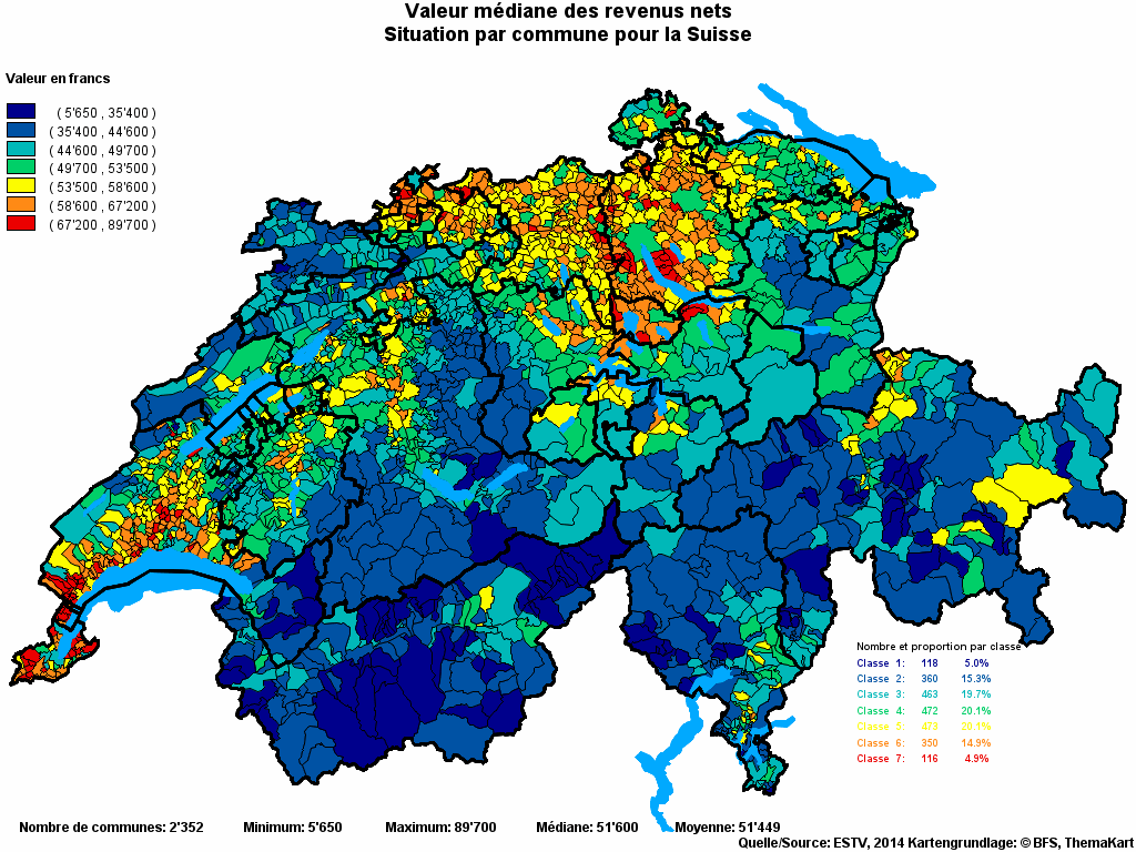 Choropleth map of rvariable