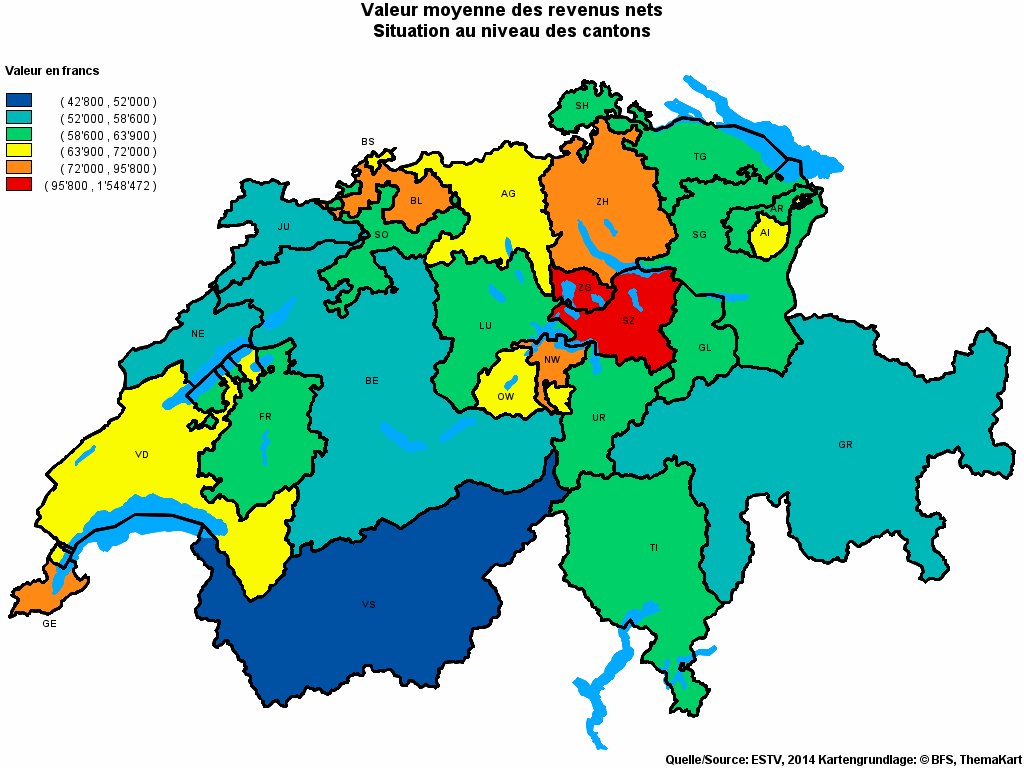 Choropleth map of rvariable