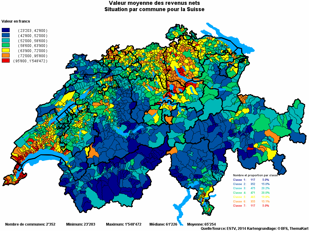 Choropleth map of rvariable