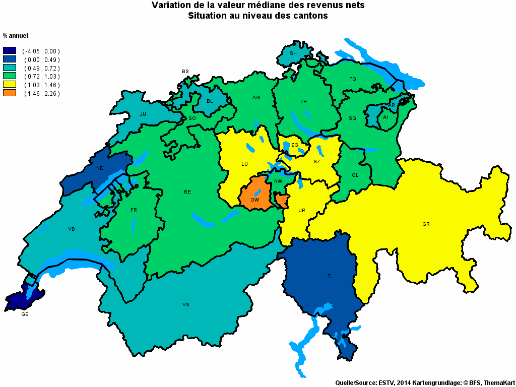 Choropleth map of rvariable