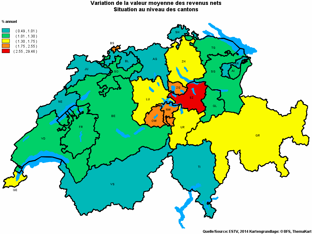Choropleth map of rvariable
