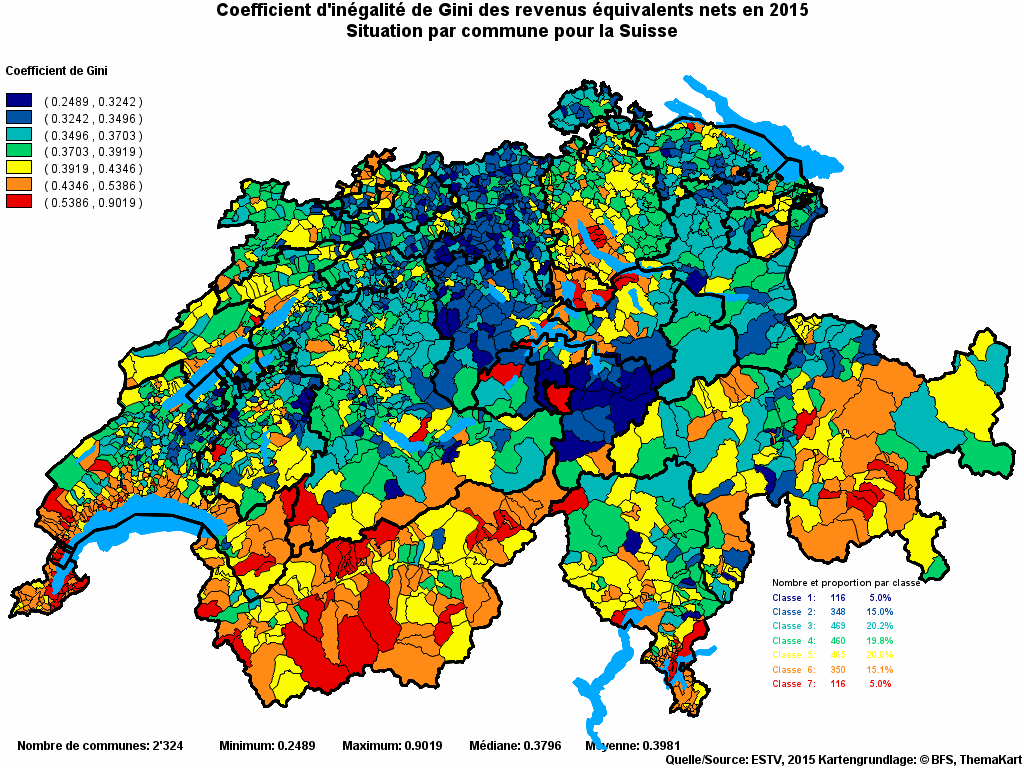 Choropleth map of rvariable