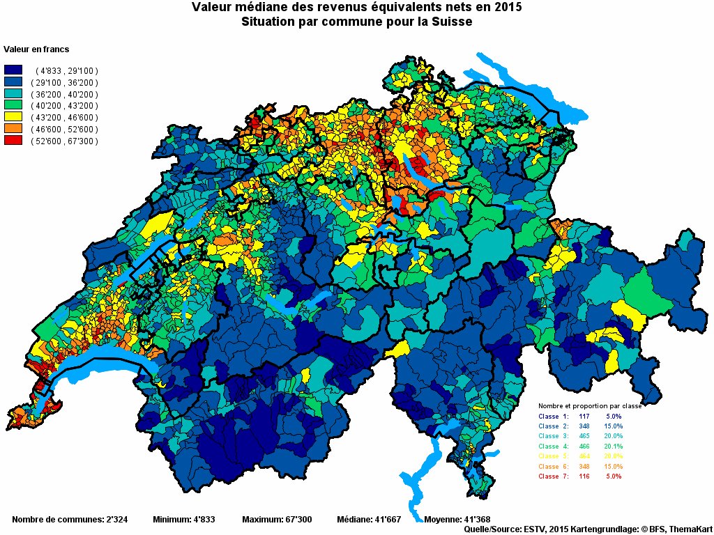 Choropleth map of rvariable