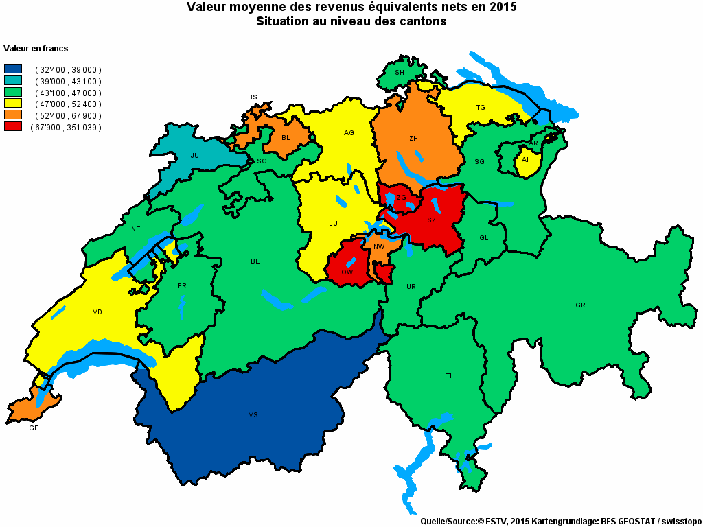 Choropleth map of rvariable