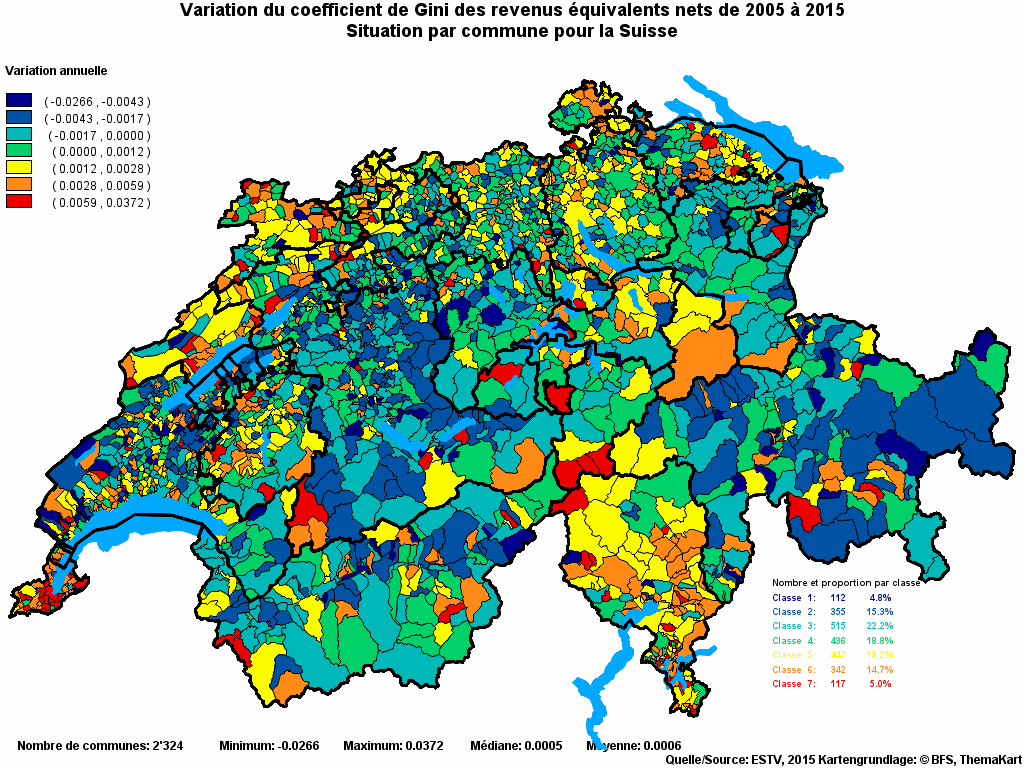 Choropleth map of rvariable