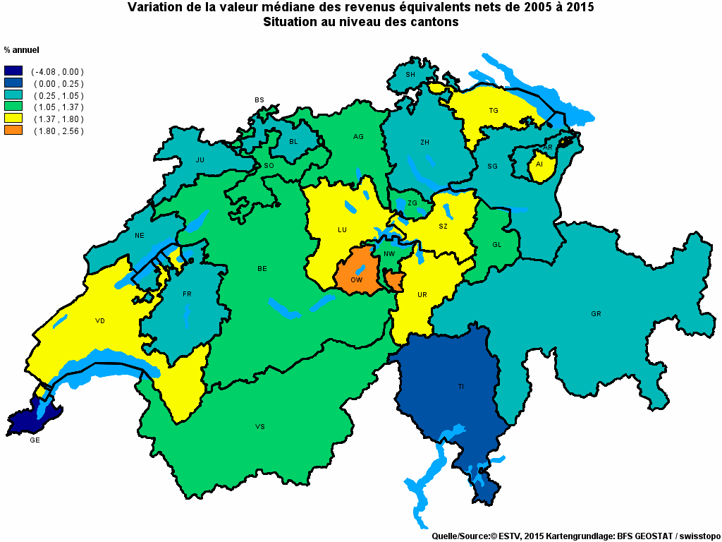 Choropleth map of rvariable