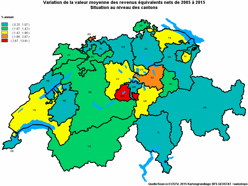 Choropleth map of rvariable