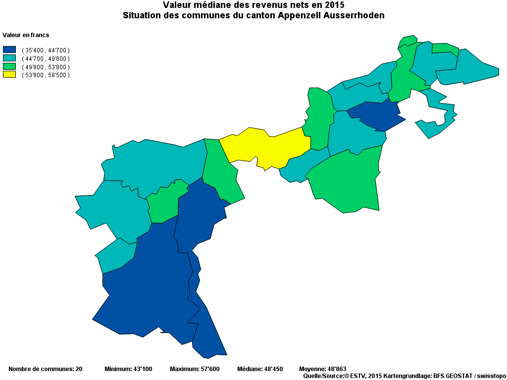 Choropleth map of rvariable