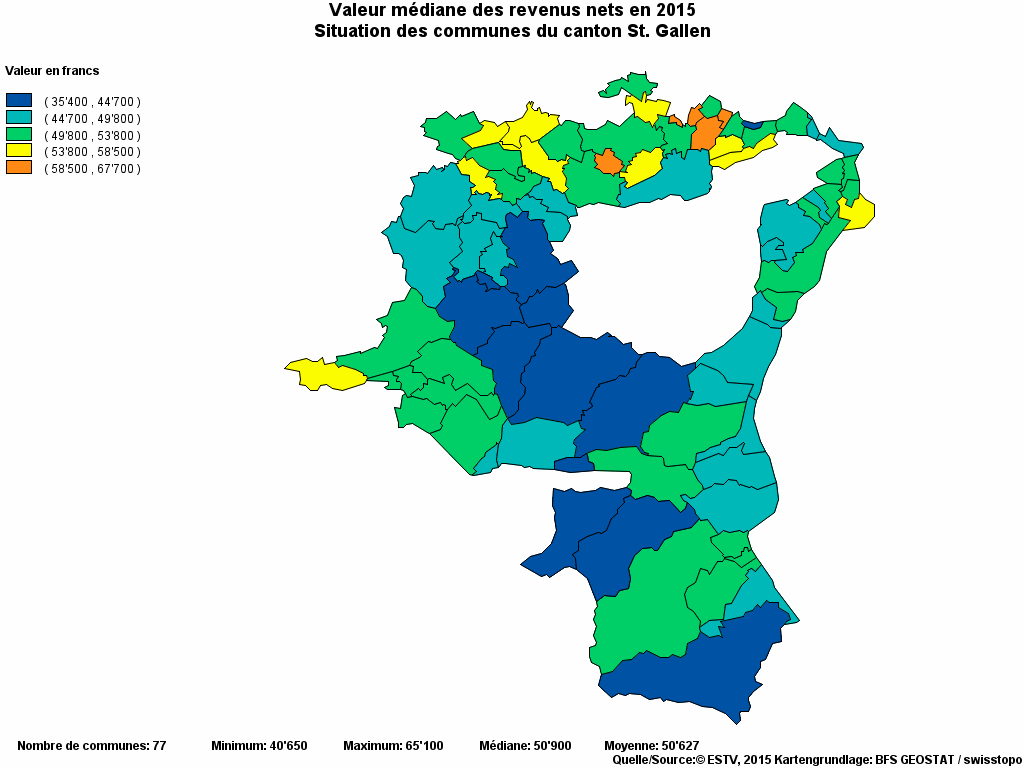 Choropleth map of rvariable