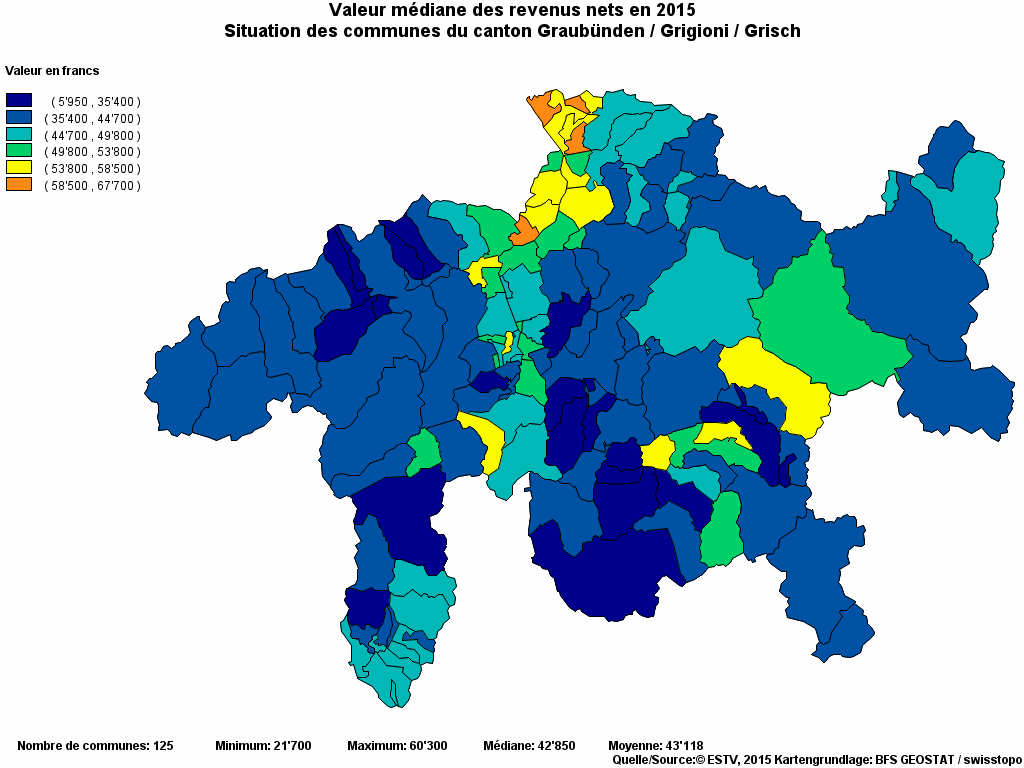 Choropleth map of rvariable