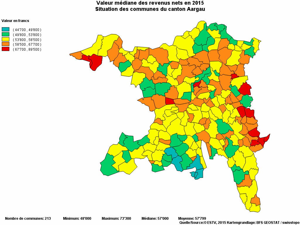Choropleth map of rvariable