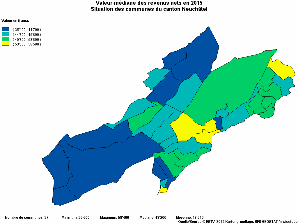 Choropleth map of rvariable