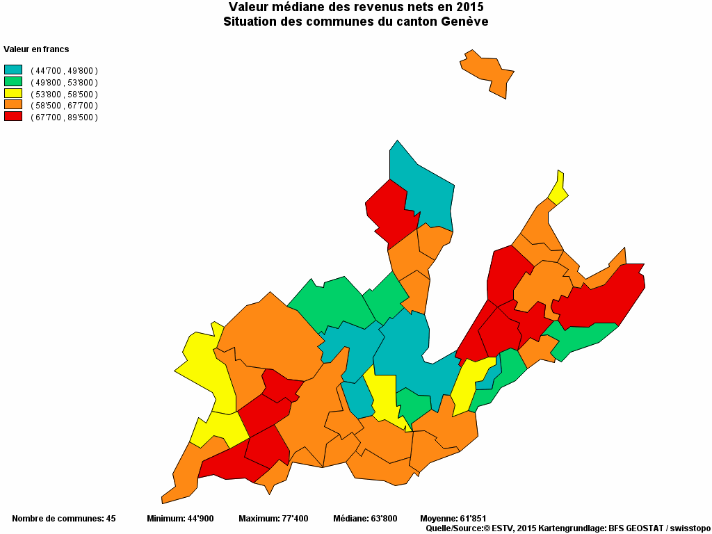 Choropleth map of rvariable