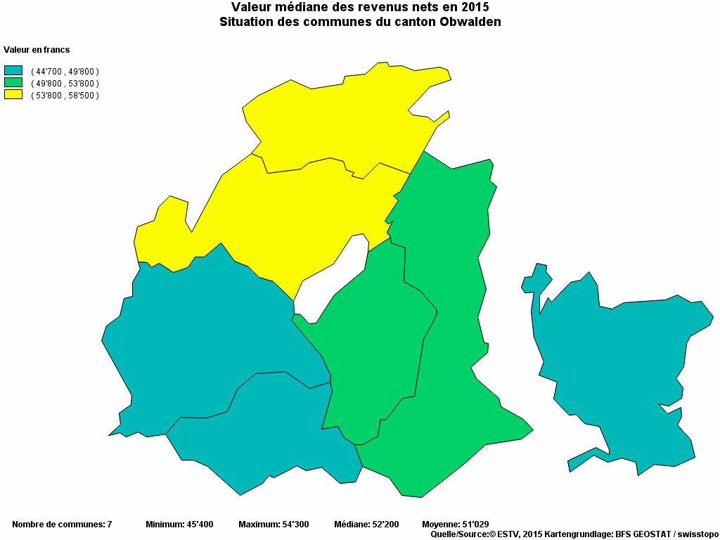 Choropleth map of rvariable