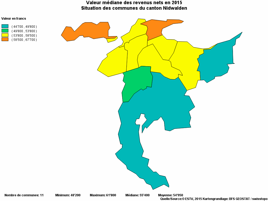 Choropleth map of rvariable