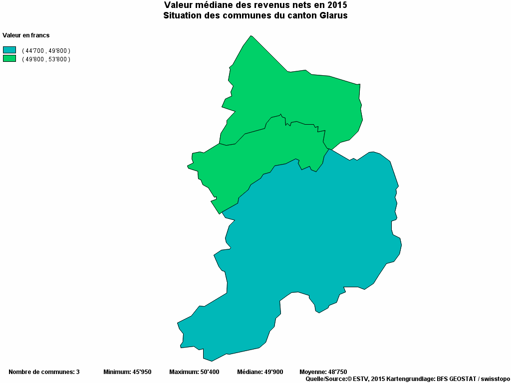 Choropleth map of rvariable
