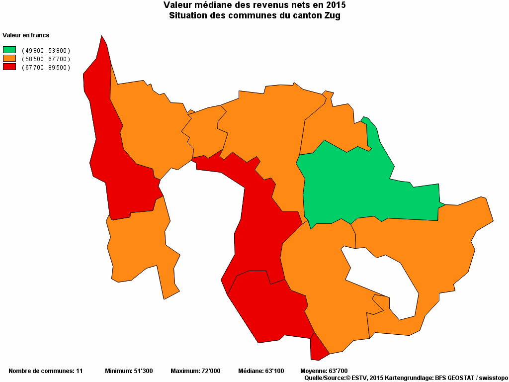 Choropleth map of rvariable